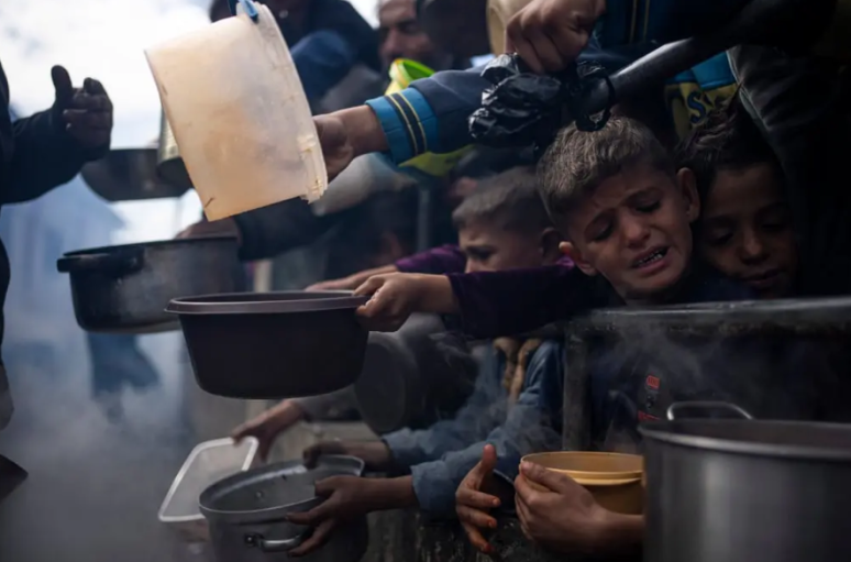 Children in Gaza desperate for food