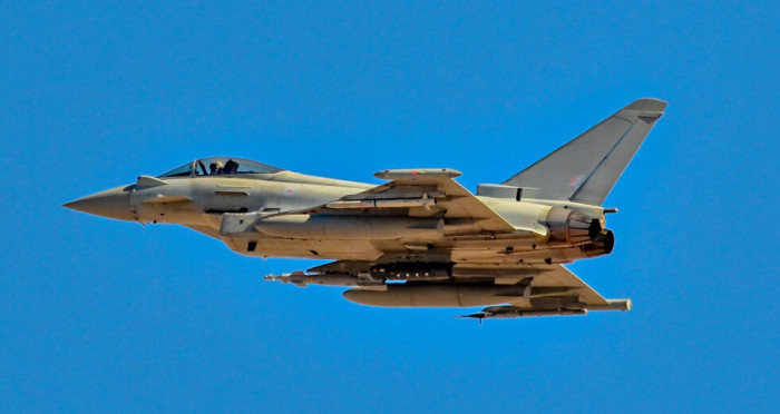 Eurofighter Typhoon jet in flight